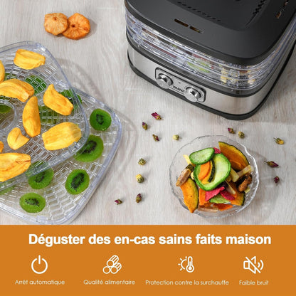 Dehydrator, 5 Height-Adjustable Trays