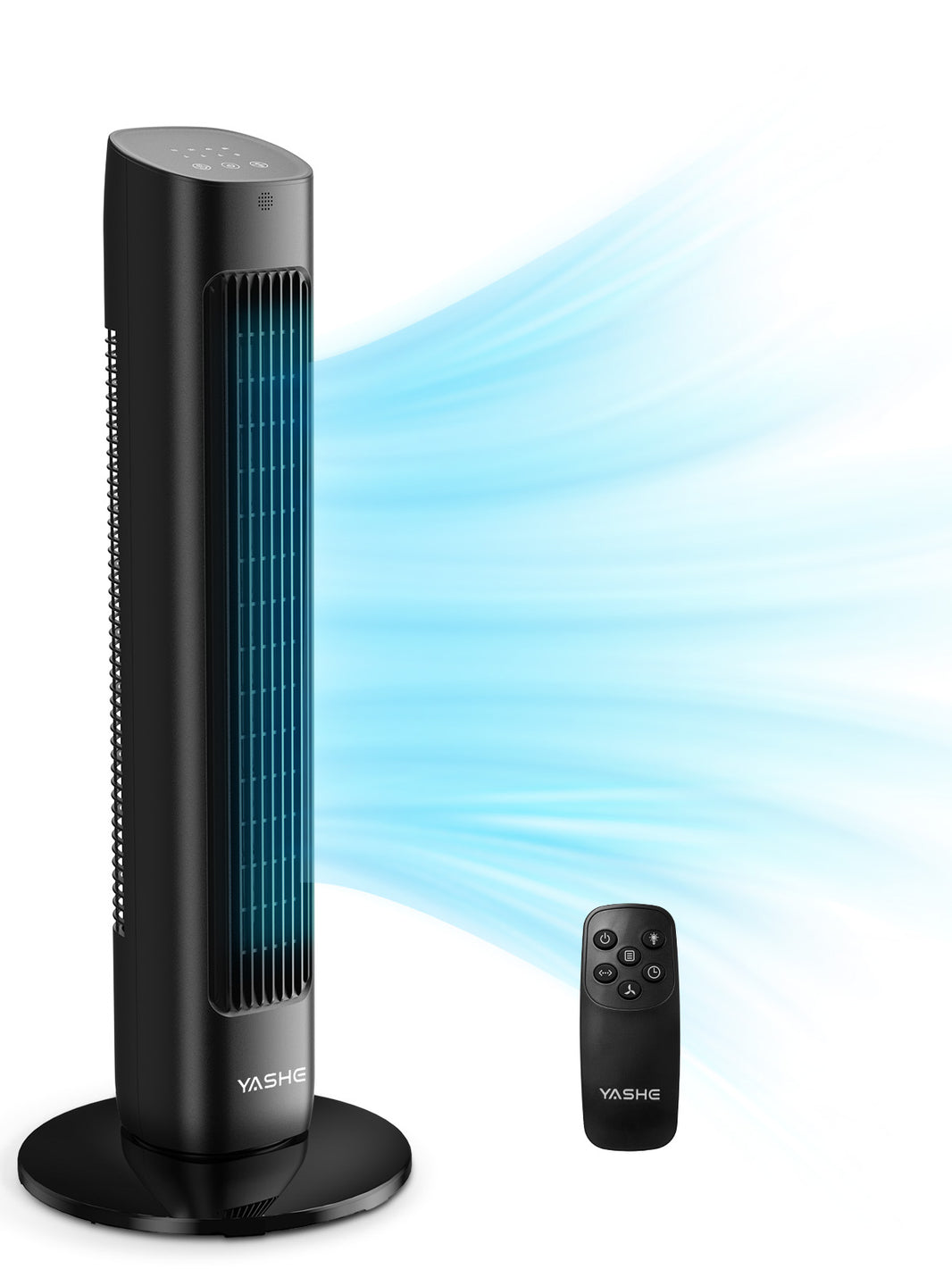 Ventilateur Tour Oscillant 78cm Turbo - 3 Vitesses & Modes - Minuterie 12H - Télécommande