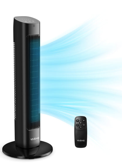 Ventilateur Tour Oscillant 78cm Turbo - 3 Vitesses & Modes - Minuterie 12H - Télécommande