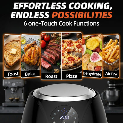 Air Fryer Compact, Friteuse sans huile 3.5  L, 6 programmes