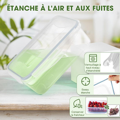 Boîte Alimentaire Set, 12 Pièces Boîtes Alimentaires Plastique Réutilisables avec Couvercles Hermétiques
