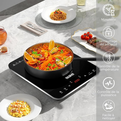Plaque de cuisson – Table de cuisson à induction portable, 10 réglages de puissance et