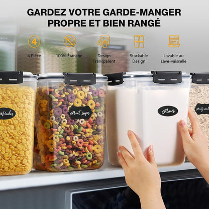 5.3L Boîte Conservation Alimentaire Lot de 4