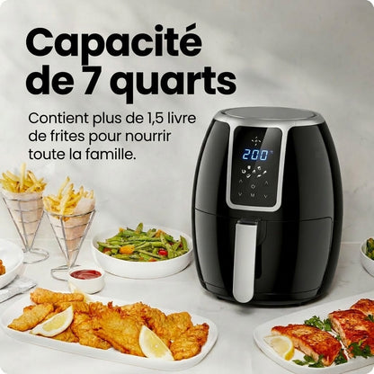 Air fryer 4.5L 360°- Friteuse à Air Compacte, Programmes Auto, Compatible Lave-Vaisselle