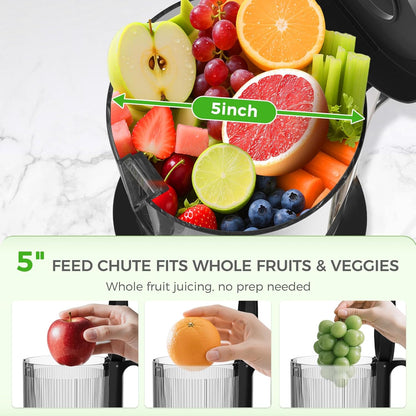 Extracteur de jus, juicer machine avec goulotte large de 12