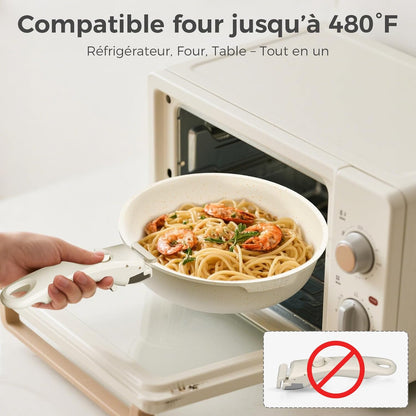 Batterie de cuisine 9 pièces, sans PFOA