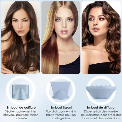 Sèche-Cheveux Ionique, Moteur Brushless Haute Vitesse de 110 000 tr/min