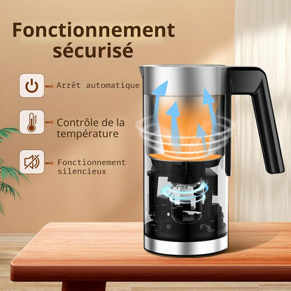 Mousseur a Lait 4 En 1,240 ml Mousseur à Lait éLectrique