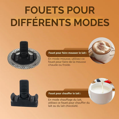 Mousseur a Lait 4 En 1,240 ml Mousseur à Lait éLectrique