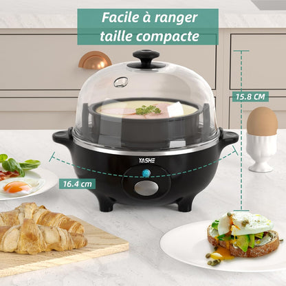 Cuiseur Oeuf, cuisinier d'œufs de 360 W, 7 œufs faciles à peler