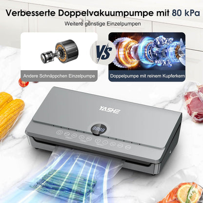 Machine Sous Vide Alimentaire avec Couvercle Magnétique, 10-en-1