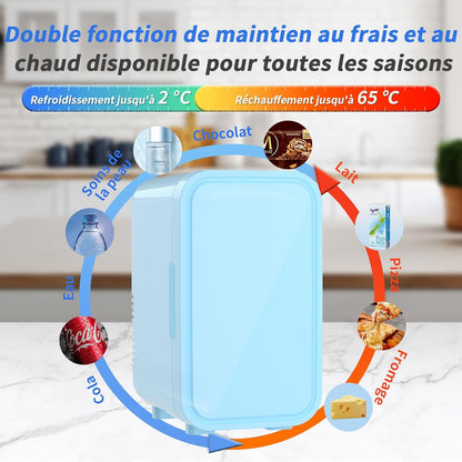 Mini Frigo, 6 litres/8 canettes 220-240 V AC/DC
