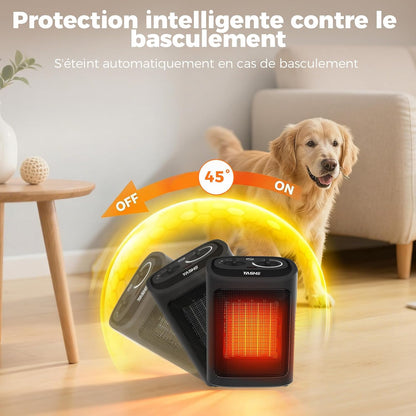 Radiatore Elettrico PTC 1500W, Modalità Eco, 3 Livelli