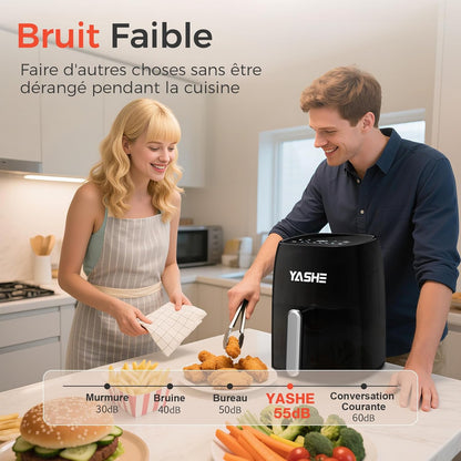 Air Fryer 4,2 L-Friteuse sans huile, Jusqu’à 4 personnes, 6 Programmes LED