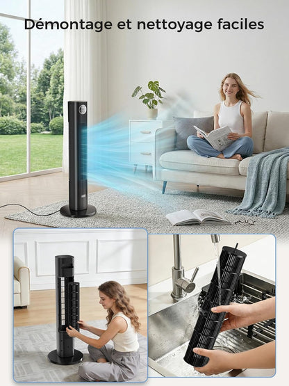 Ventilateur Colonne 90 cm avec Télécommande