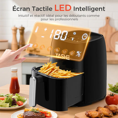 Air Fryer 4,2 L-Friteuse sans huile, Jusqu’à 4 personnes, 6 Programmes LED
