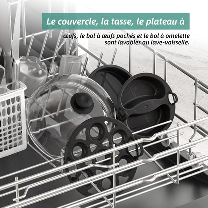 Cuiseur Oeuf, cuisinier d'œufs de 360 W, 7 œufs faciles à peler
