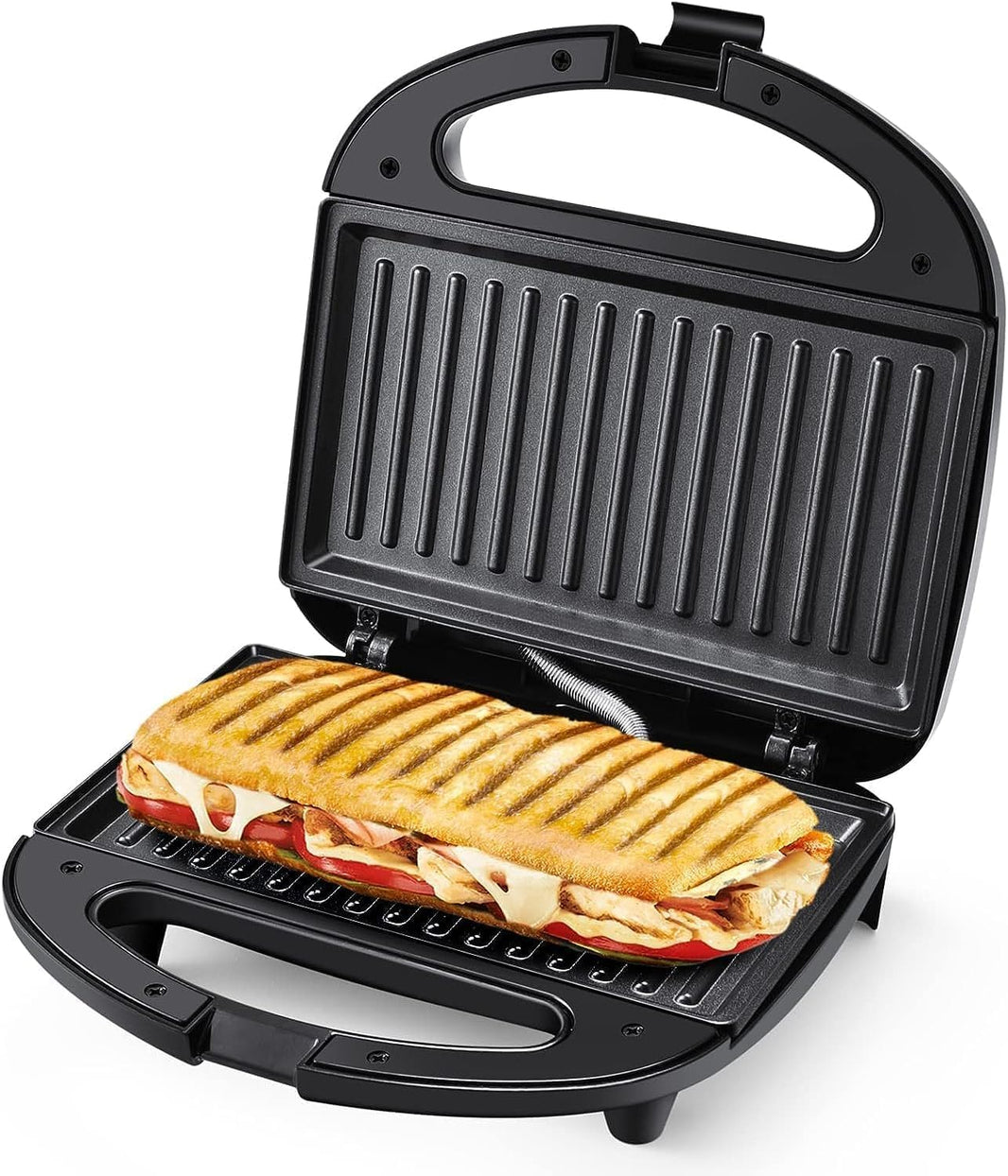 Grill Panini, 750W Appareil Panini avec Plaques Anti-adhésif