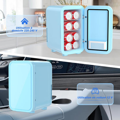 Mini Frigo, 6 litres/8 canettes 220-240 V AC/DC