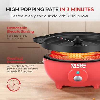 Machine à Pop Corn, 650W Machine à pop-corn Électrique