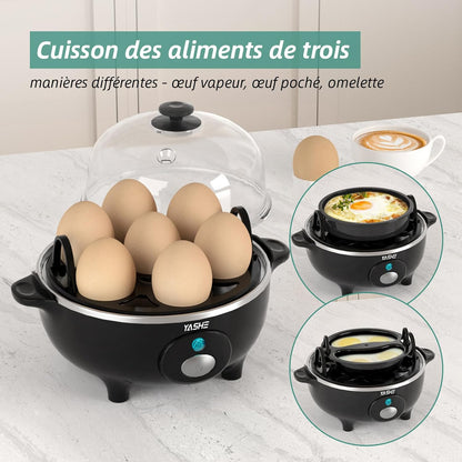 Cuiseur Oeuf, cuisinier d'œufs de 360 W, 7 œufs faciles à peler