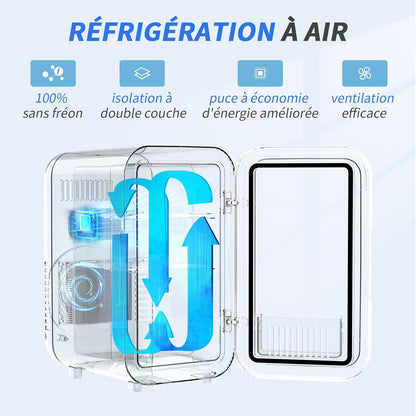 Mini Frigo, 6 litres/8 canettes 220-240 V AC/DC