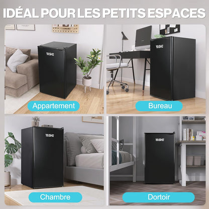 92L Petit Frigo avec Congélateur, Porte-Bouteilles Intégré Compact
