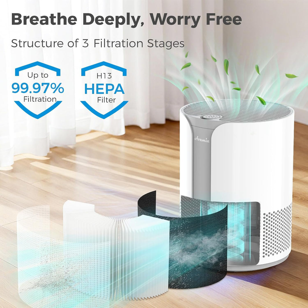 Purificateur d'air  avec filtre HEPA H13 et diffuseur d'aromathérapie