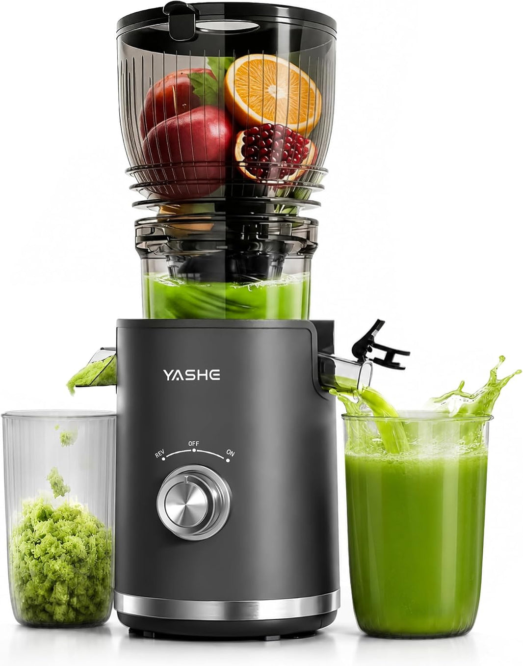 Extracteur de Jus Lent 300W, Goulotte 148 mm pour Fruits et Légumes Entiers