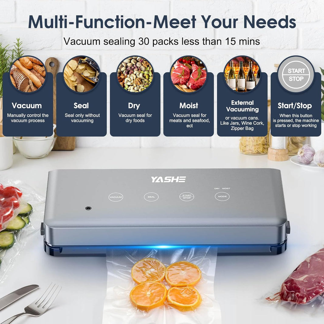 Machine Sous Vide Alimentaire avec Mode Sec et Humide, 5 en 1