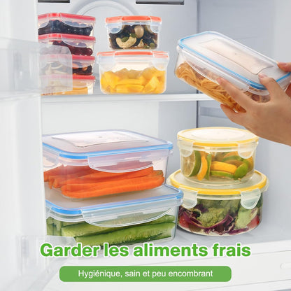 Boîte Conservation Alimentaire 50 Pièces, Sans BPA Boîte Alimentaire Set