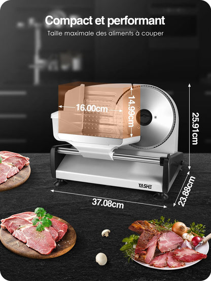 Trancheuse Électrique, Trancheuse à Viande et Pain de 250W