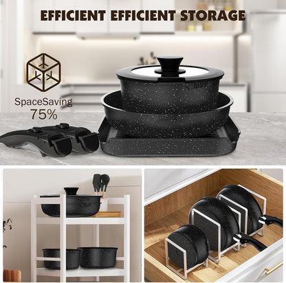 Batterie de cuisine 21 pièces, sans PFOA