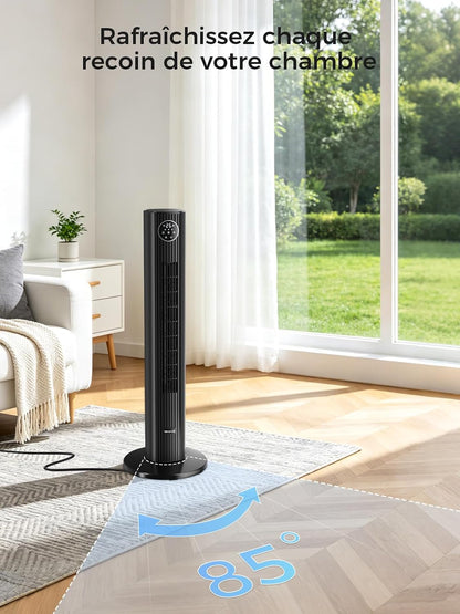 Ventilateur Colonne 90 cm avec Télécommande