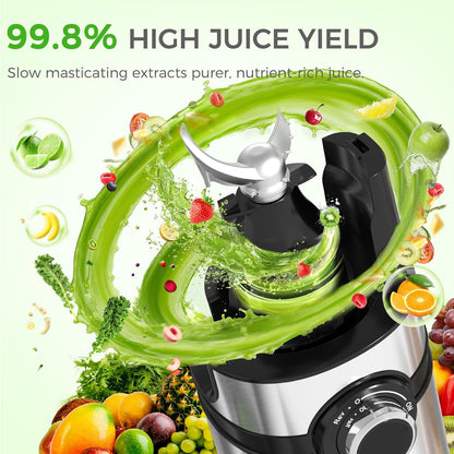 Extracteur de jus, juicer machine avec goulotte large de 12