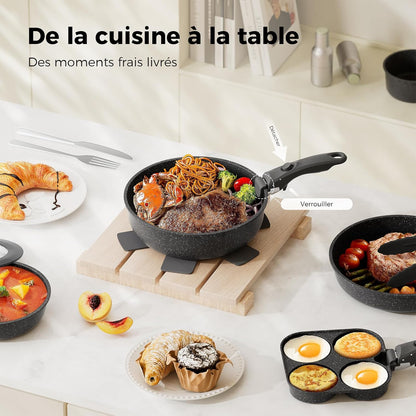 Batterie de cuisine 20 pièces, sans PFOA
