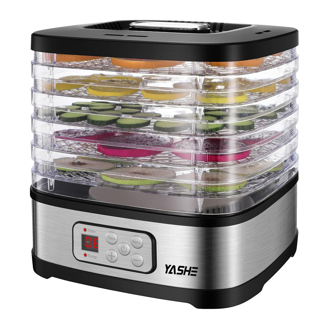 Food Dehydrator, Temperature Control from 35 to 70°C and 72-Hour Timer