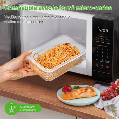 Boîte Conservation Alimentaire 28 Pièces, Sans BPA Boîte Alimentaire Set