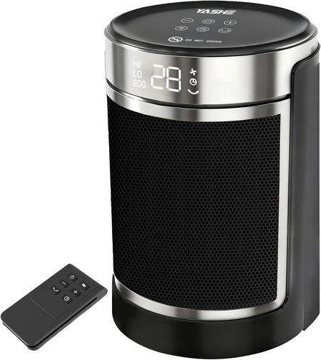 Chauffage d'appoint électrique, Céramique PTC 1500W Radiateur Soufflant, Télécommande