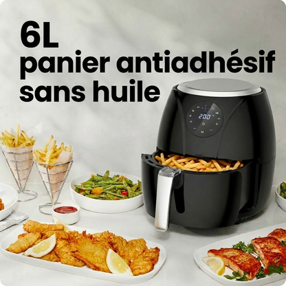 Air Fryer Compact, Friteuse sans huile 3.5  L, 6 programmes