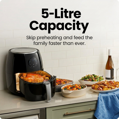 Air Fryer 3.5 L, Friteuse sans Huile 360°, Multifonction, Panier Lave-Vaisselle