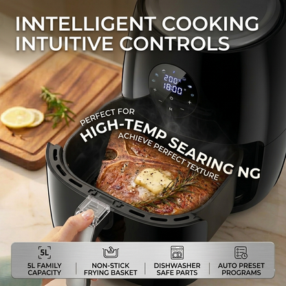 Air Fryer 3.5 L, Friteuse sans Huile 360°, Multifonction, Panier Lave-Vaisselle