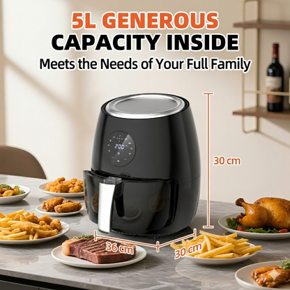 Air Fryer 3.5 L, Friteuse sans Huile 360°, Multifonction, Panier Lave-Vaisselle