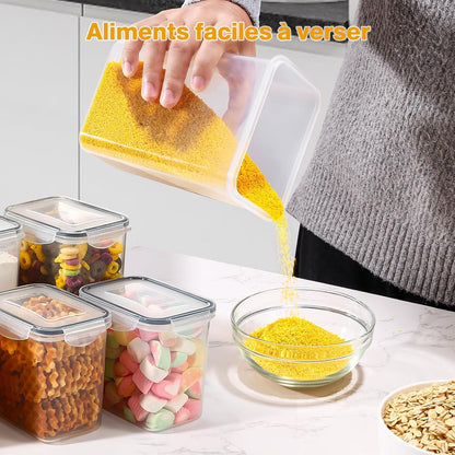 20 Boîtes Alimentaires en Plastique Sans BPA avec Couvercles