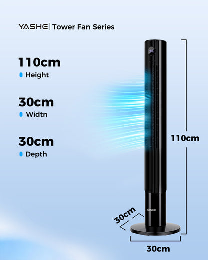 Ventilateur tour numérique , 3 vitesses-oscillation-minuterie- mode nuit- télécommande- afficheur LED éteignable
